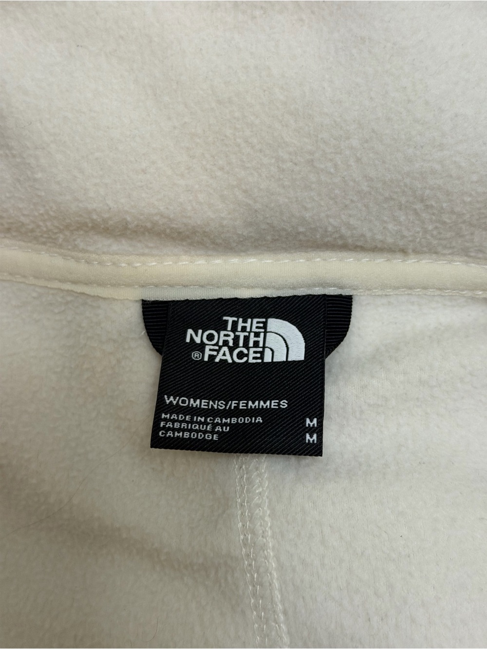 The North Face Women's Cream Fleece Pullover - Logo Tag Visible - Picture 4 of 5